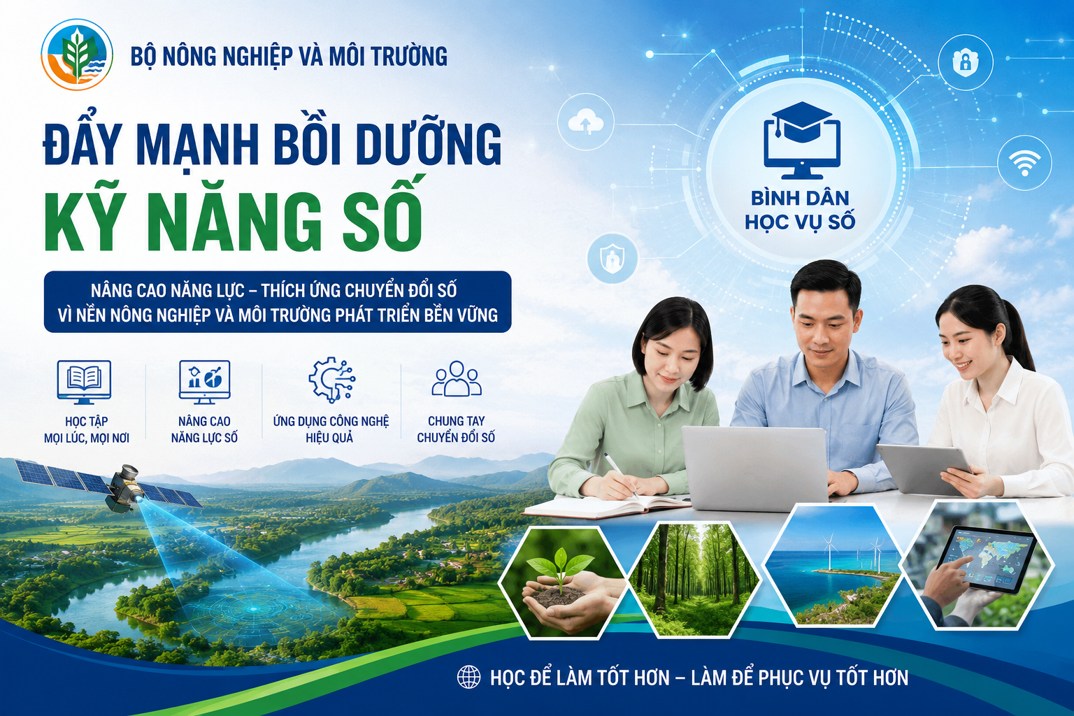 Đẩy mạnh bồi dưỡng kỹ năng số – nền tảng quan trọng cho chuyển đổi số ngành Nông nghiệp và Môi trường